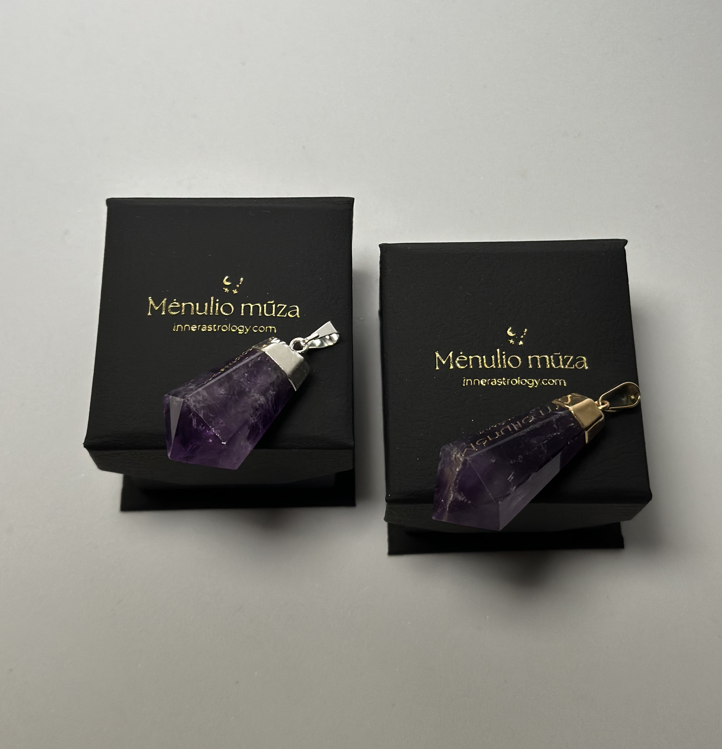 Ametisto pakabukas (gold)