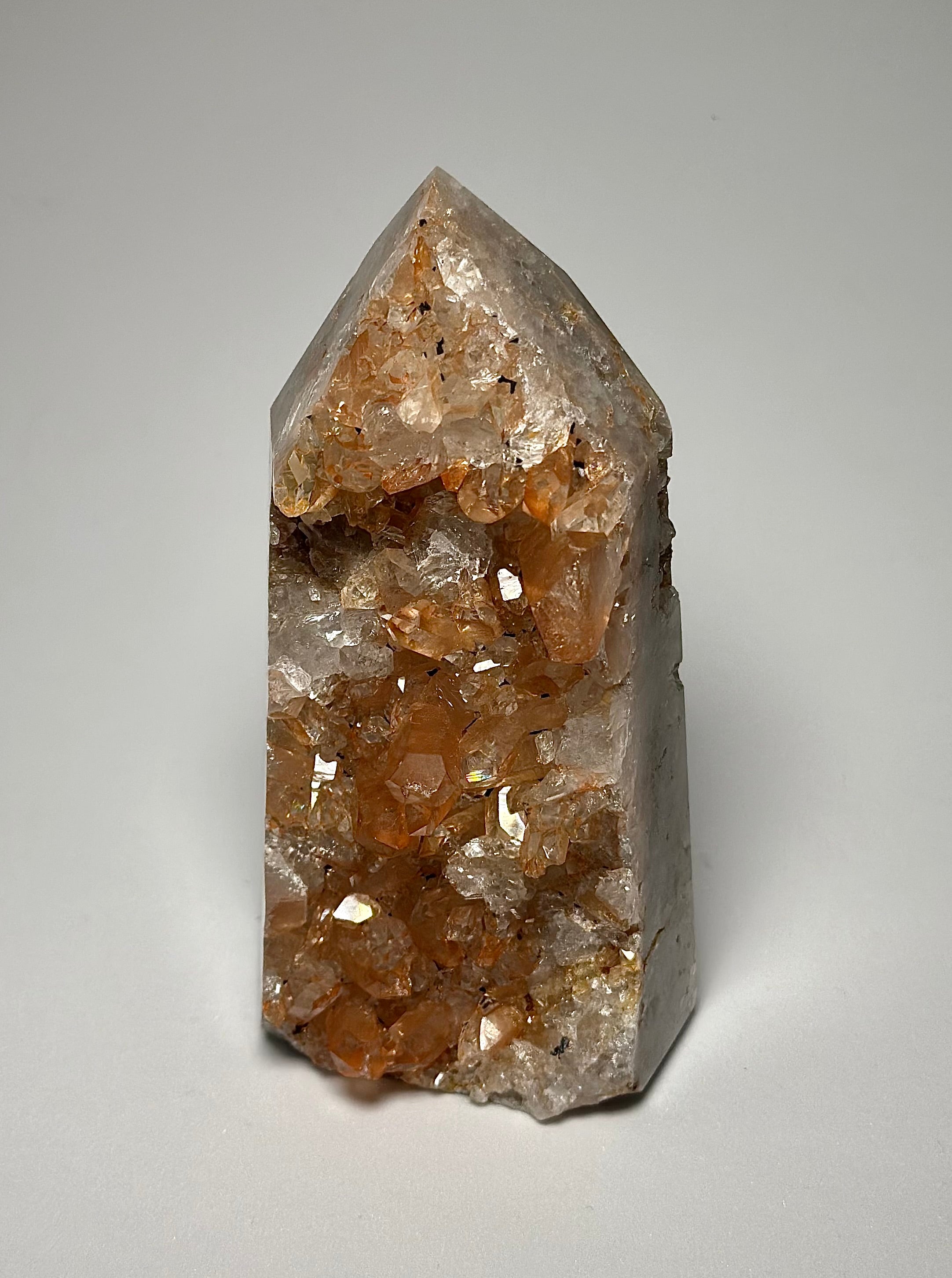 Tangerine Quartz bokštas (Mandarinų kvarcas) 480g.